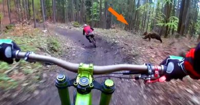 Biker Captures Massive Bear Chasing